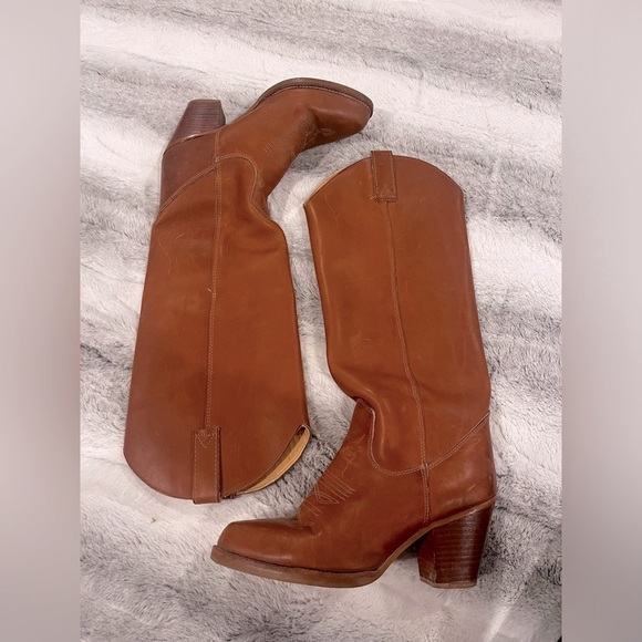 Zodiac Brown Heeled Boots - Picture 1 of 3